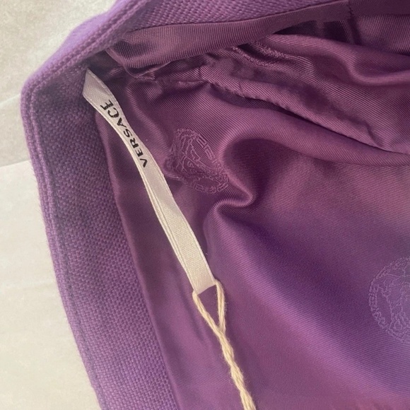 NWT! Versace Hemp Skirt IT 42 Gianni Versace Inside Label PURPLE Pencil MEDUSA - Picture 11 of 16